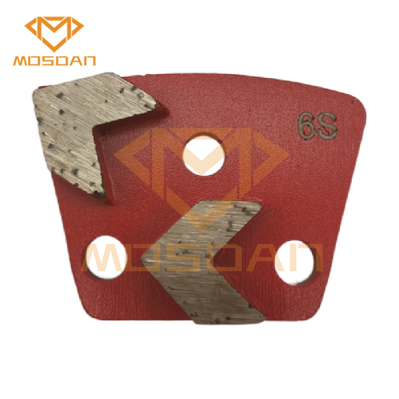 Trapezoid diamond grinding shoe